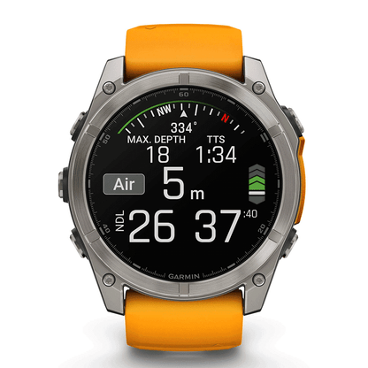 שעון ספורט Garmin fēnix® 8 – 51mm AMOLED Sapphire TITANIUM